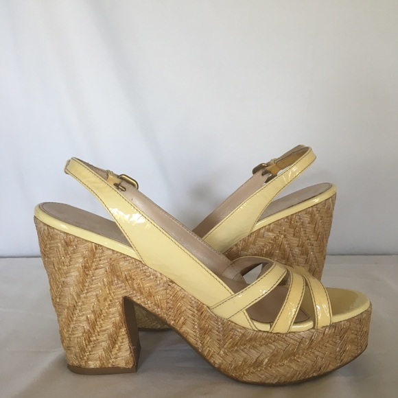 Prada Shoes - Cream Prada platform sandals
